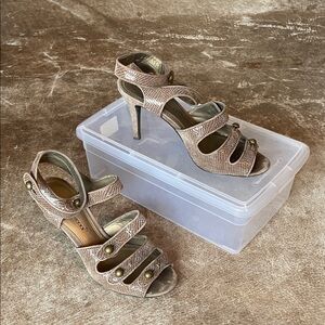 Stylish Brown suede and leather Strappy Heels